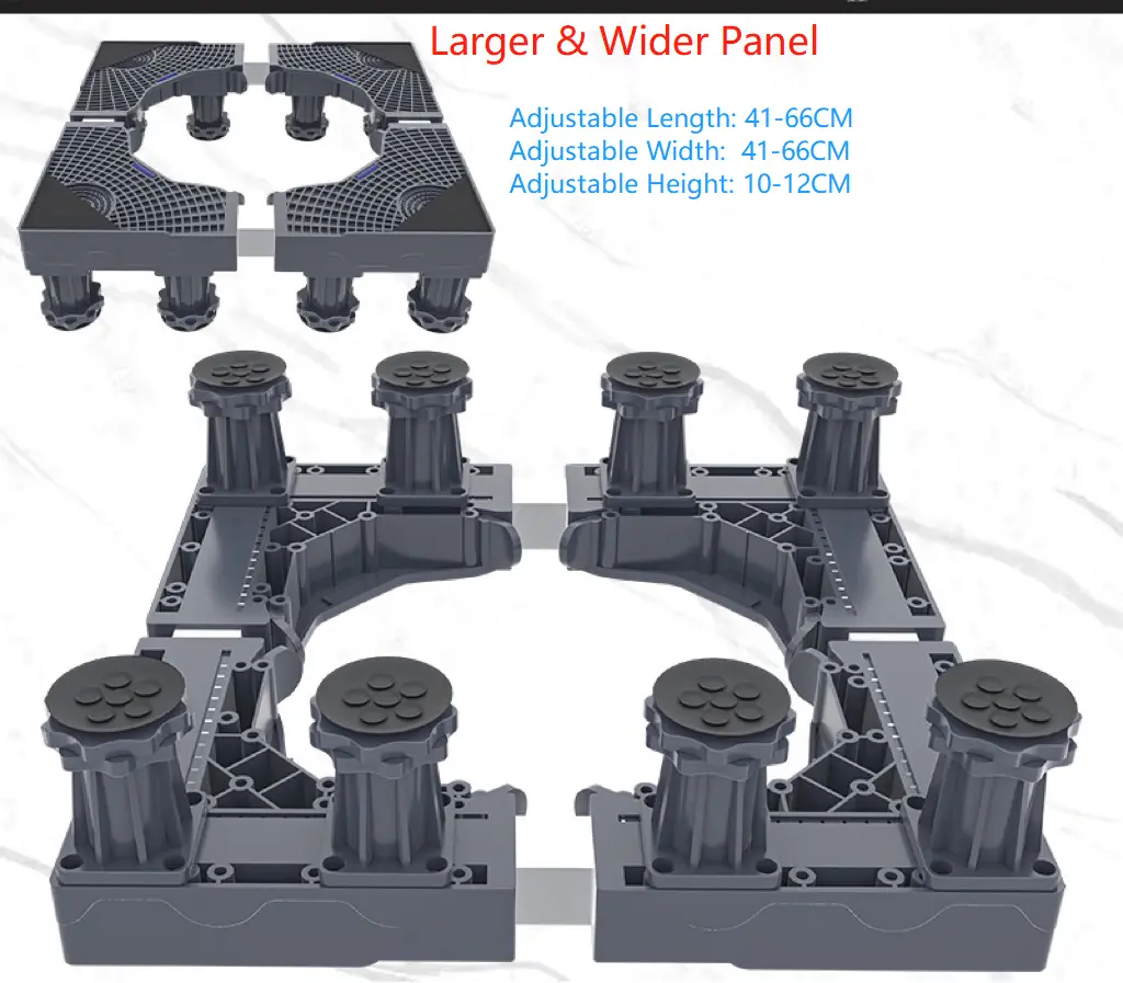 Universal Adjustable Washing Machine Fridge Base Laundry Pedestal Raised Stand (no wheels)