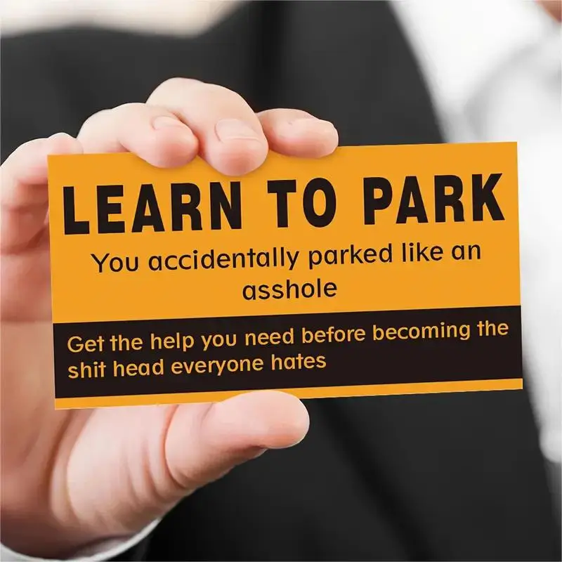 50pcs Amusing Parking Stickers Learn to Park Cards