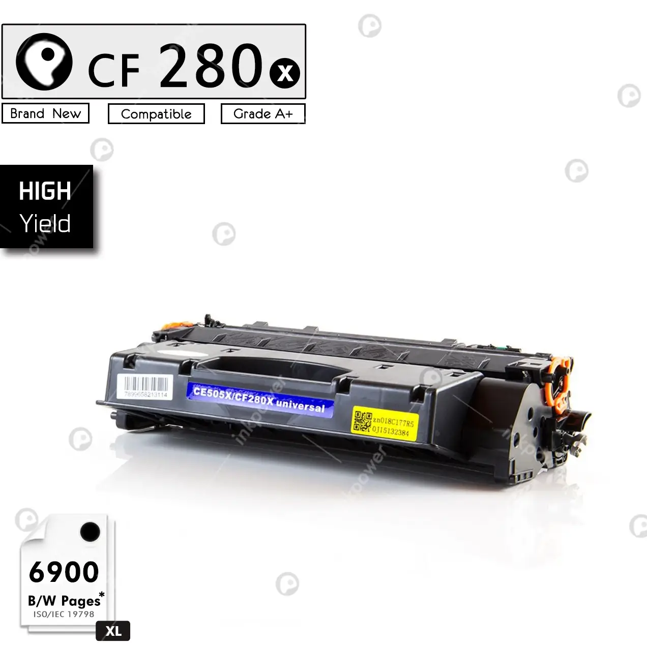 Compatible HP 80X CF280X High Yield Toner Cartridge