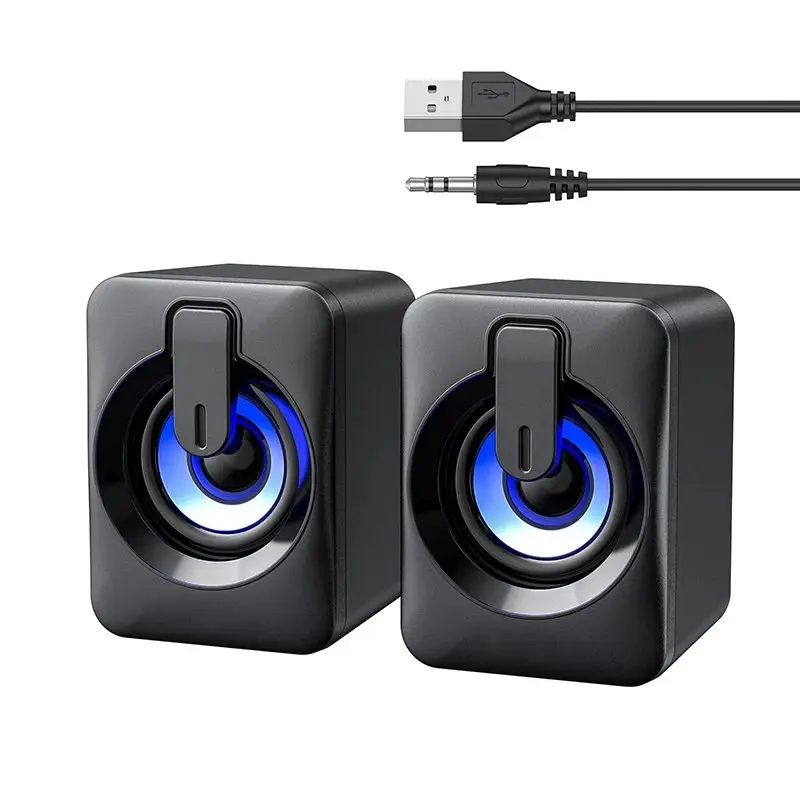 [T06611] Mini Desktop Wired Computer Speakers Laptop
