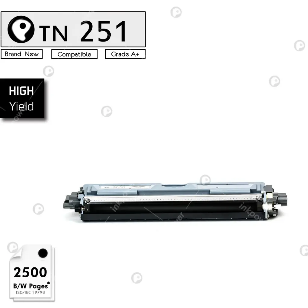 TN251 TN255 Compatible Brother BK / Colour High Yield Toner Cartridge
